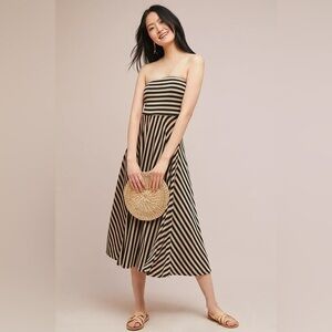 Anthropologie/Mauve Penny Striped Dress, Size M